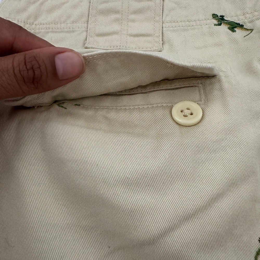 J.Crew Women's Khaki Tan Lizard Gecko Embroidered Chino Mini Skirt Size 8 Cotton - Picture 3 of 6